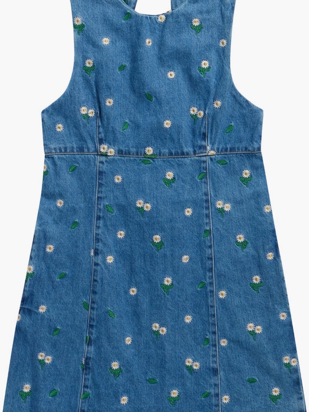 BLANKNYC Denim Embroidered Mini Dress Large